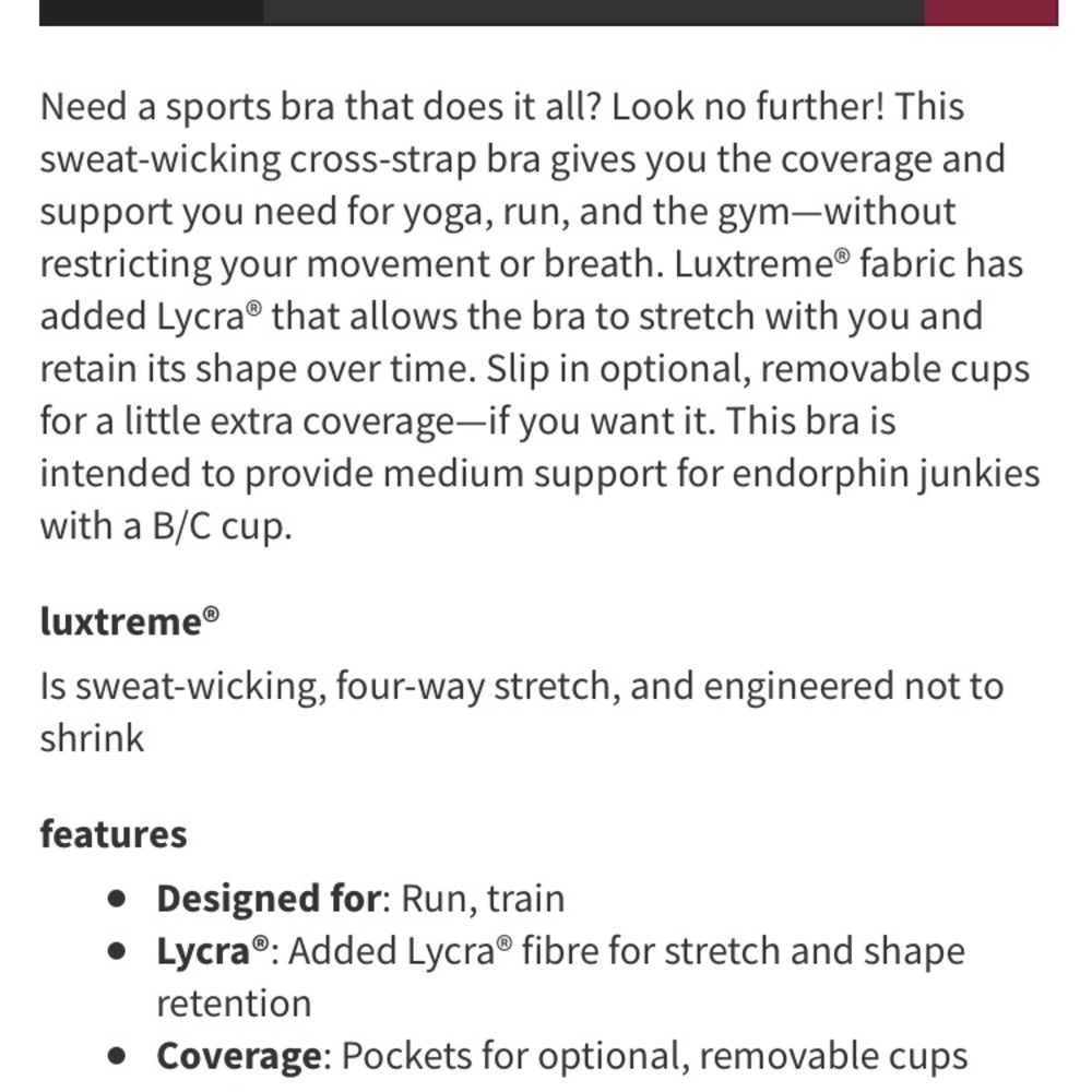 โSOLDโ๐๐EUC Lululemon Energy Bra - Picture 2 of 7